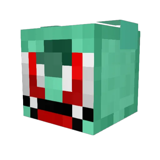 Maenaeng Minecraft avatar head, 3D render