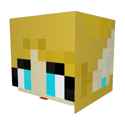 Maenala Minecraft avatar head, 3D render