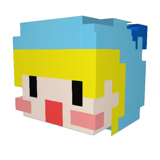 Maeng_Mi Minecraft avatar head, 3D render