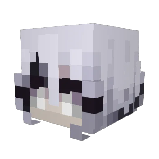 Maenjuline Minecraft avatar head, 3D render