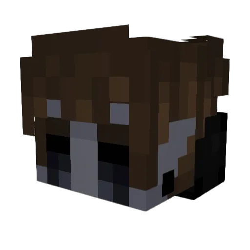 Maeqx_ Minecraft avatar head, 3D render