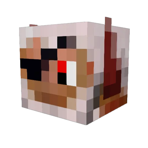 MaerenTV Minecraft avatar head, 3D render
