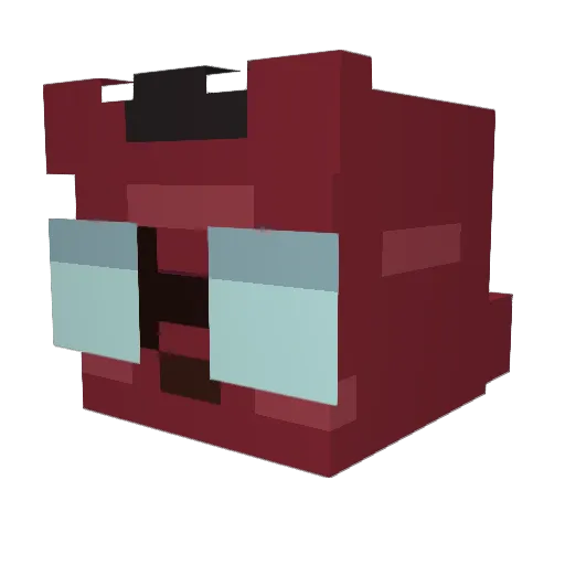 MaeronStar Minecraft avatar head, 3D render