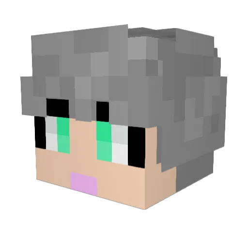 Maerong4 Minecraft avatar head, 3D render