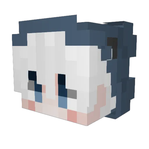Maerxx Minecraft avatar head, 3D render