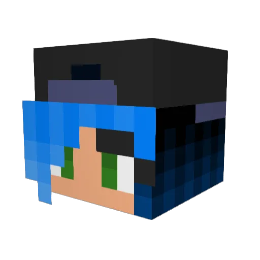 Maes_Kat Minecraft avatar head, 3D render
