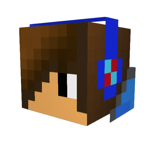 Maestocx Minecraft avatar head, 3D render