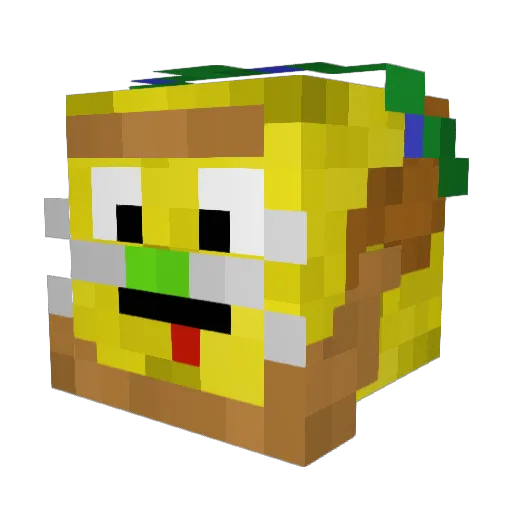MaestroCheese Minecraft avatar head, 3D render