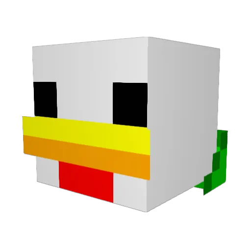 MaestroGabi Minecraft avatar head, 3D render