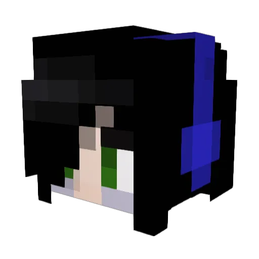 Maeuxivi Minecraft avatar head, 3D render