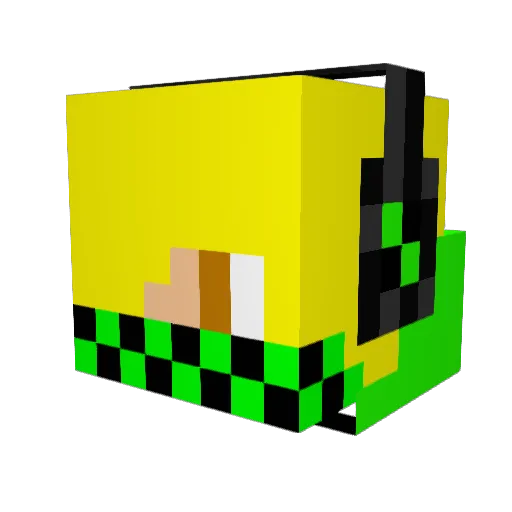 MafackerJones Minecraft avatar head, 3D render
