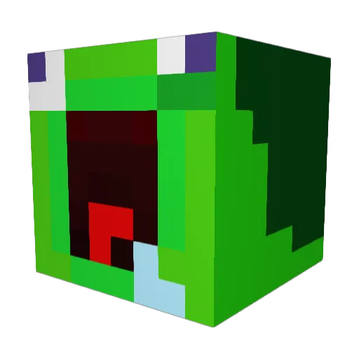 Mafalate Minecraft avatar head, 3D render