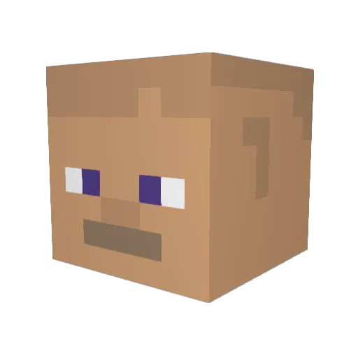 Mafefka_11 Minecraft avatar head, 3D render