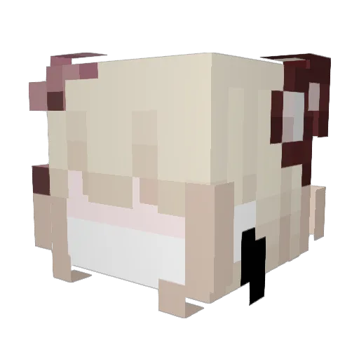 MaferuGu Minecraft avatar head, 3D render