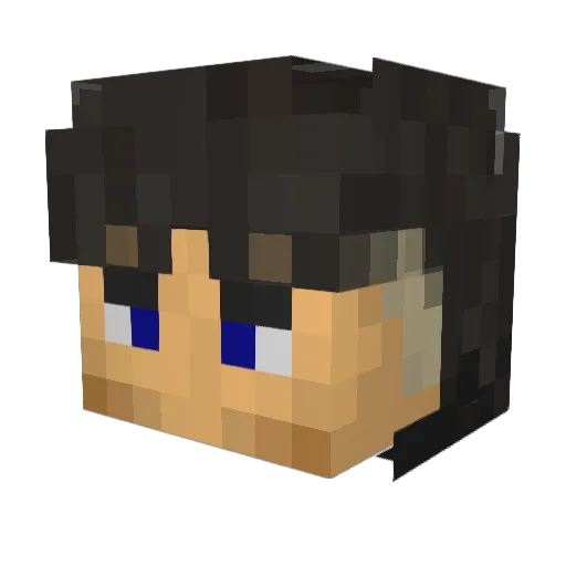 Maferz Minecraft avatar head, 3D render