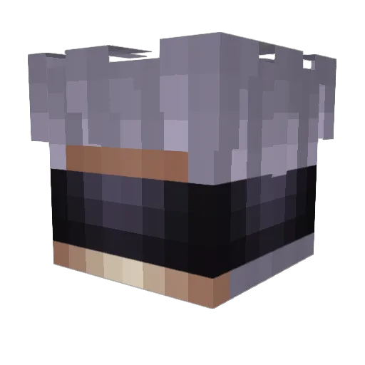 Mafeuu Minecraft avatar head, 3D render