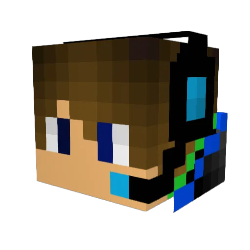 Maffarazzo Minecraft avatar head, 3D render