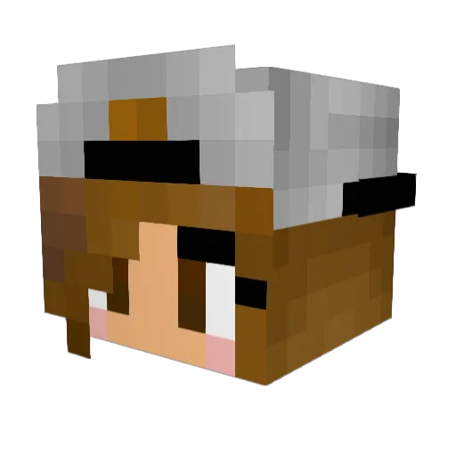Mafianiko Minecraft avatar head, 3D render
