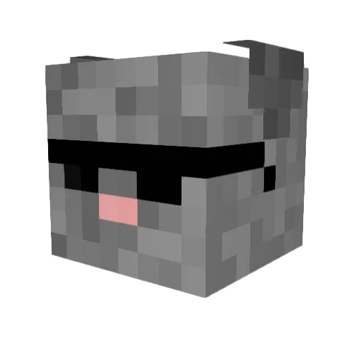 Mafiev Minecraft avatar head, 3D render