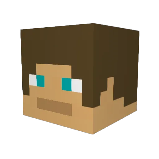 Mafioseur Minecraft avatar head, 3D render