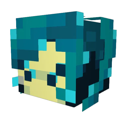 Mafioso_F Minecraft avatar head, 3D render