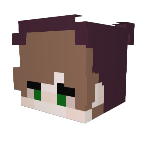 Mafixy Minecraft avatar head, 3D render