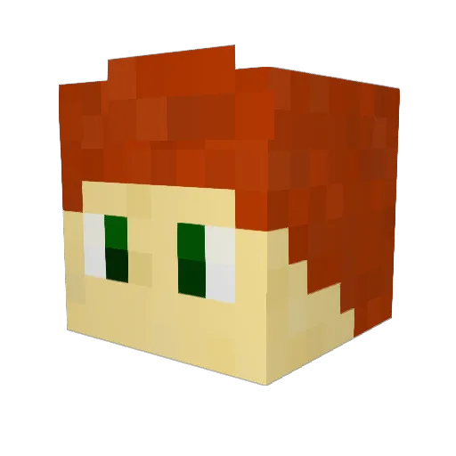 MaflHD Minecraft avatar head, 3D render