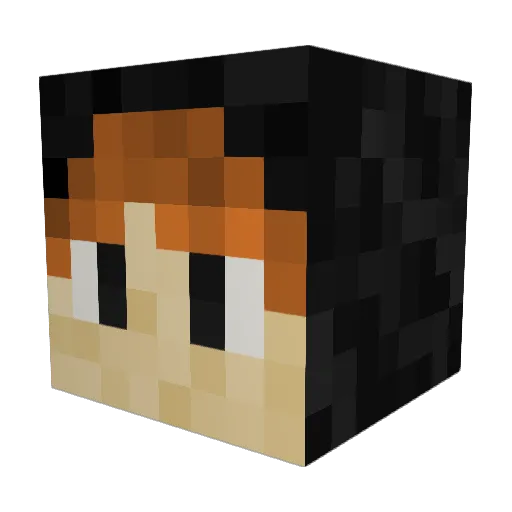 Mafonso2 Minecraft avatar head, 3D render