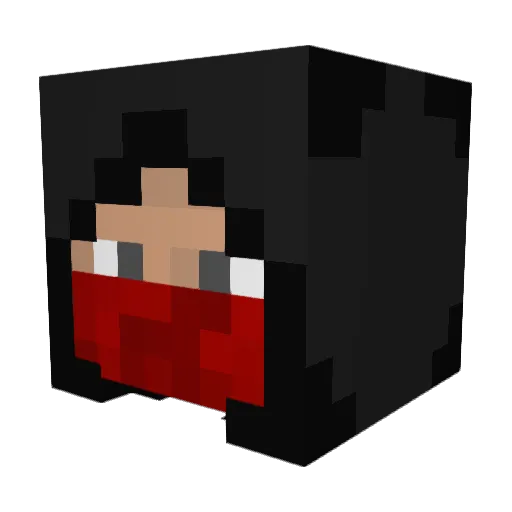 Mafooof Minecraft avatar head, 3D render