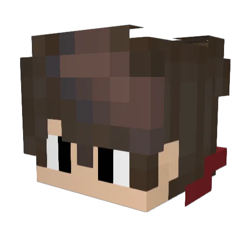 Mafoulefou Minecraft avatar head, 3D render