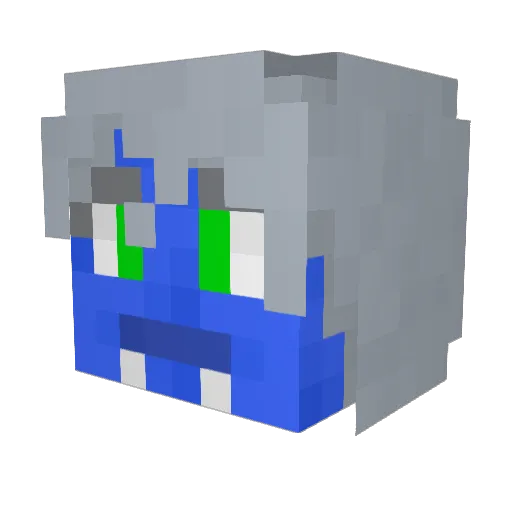 MafrWafr Minecraft avatar head, 3D render