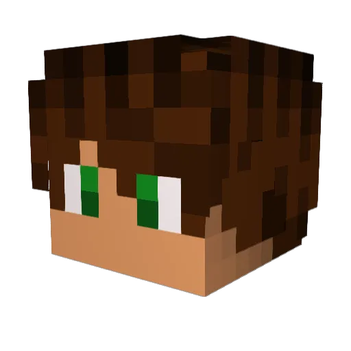 Mafrraaa Minecraft avatar head, 3D render