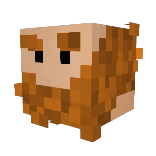 Mafsyyy Minecraft avatar head, 3D render