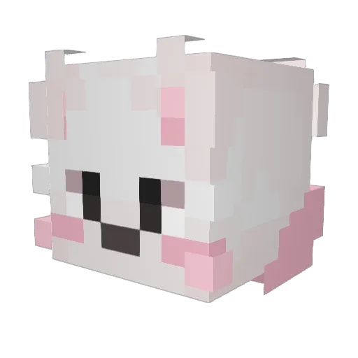 Maftee_ Minecraft avatar head, 3D render