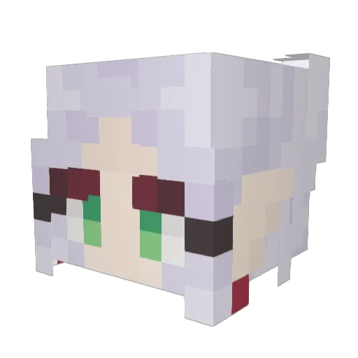 MafuSafu Minecraft avatar head, 3D render