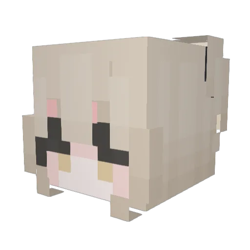 Mafuca Minecraft avatar head, 3D render
