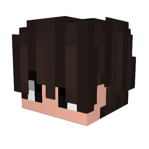 Mafujutz Minecraft avatar head, 3D render