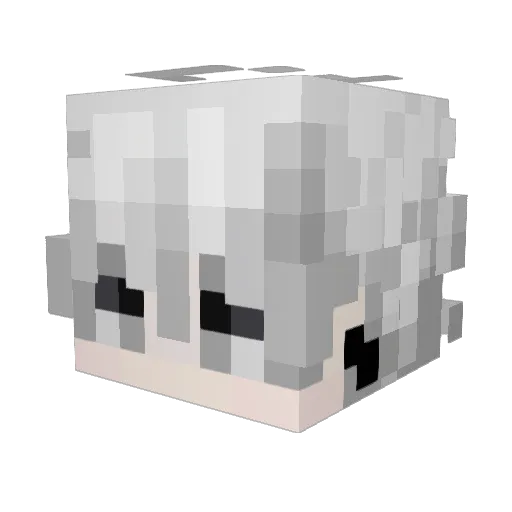 Mafumayf Minecraft avatar head, 3D render