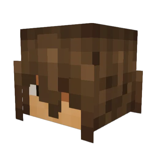 Mafurara Minecraft avatar head, 3D render