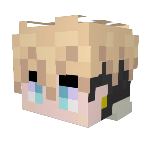 Mafuyu_Hyuga Minecraft avatar head, 3D render