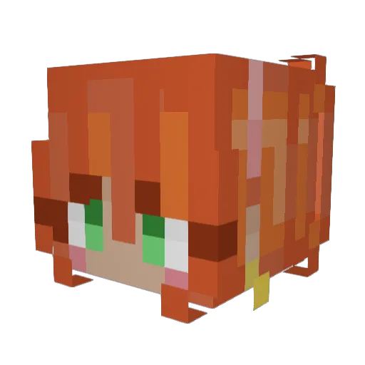Mafuyulolxd Minecraft avatar head, 3D render