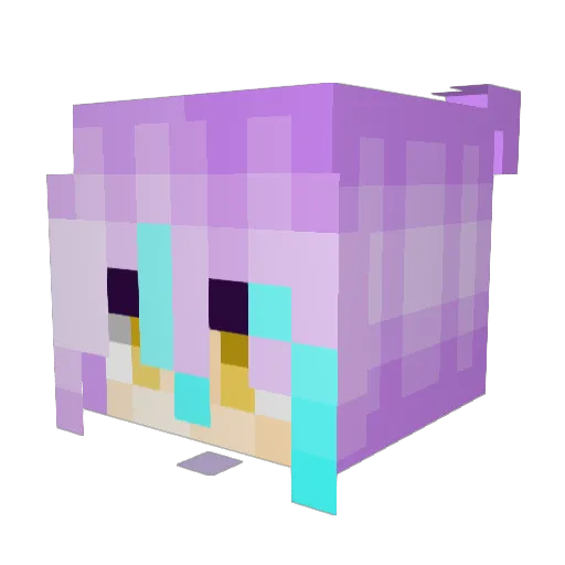 Mafuyuxx Minecraft avatar head, 3D render