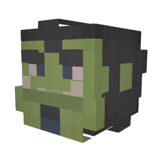Mag0rio Minecraft avatar head, 3D render