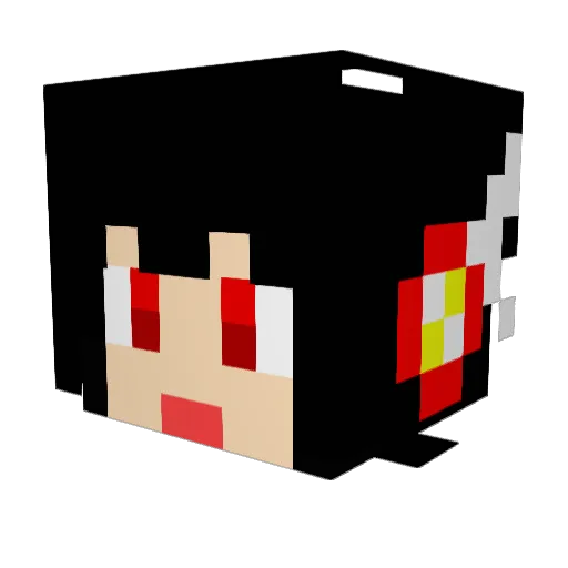 MagFunny Minecraft avatar head, 3D render