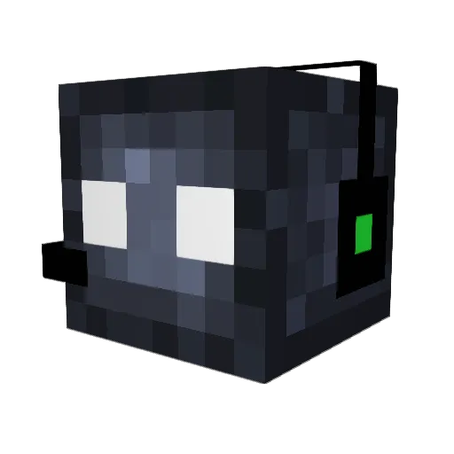 MagLight Minecraft avatar head, 3D render