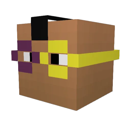 MagMixGang Minecraft avatar head, 3D render
