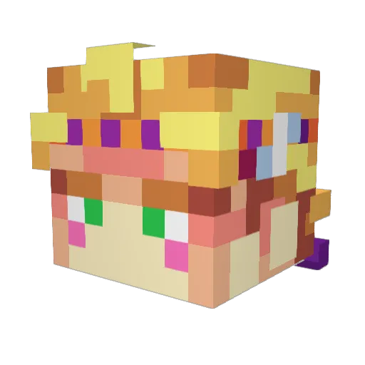 Magabhui Minecraft avatar head, 3D render