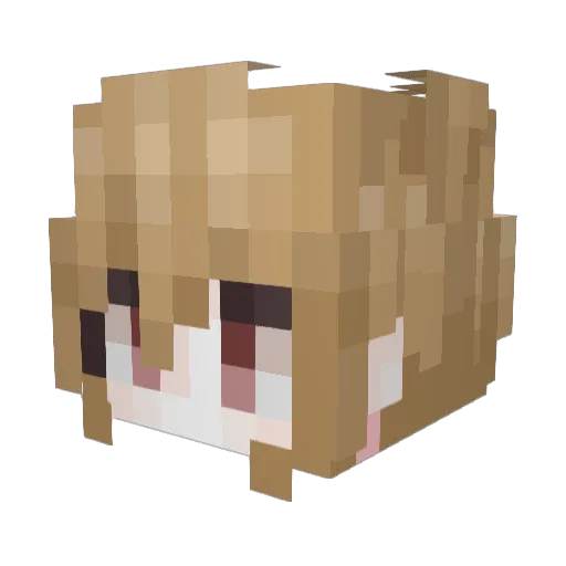 Magallen Minecraft avatar head, 3D render