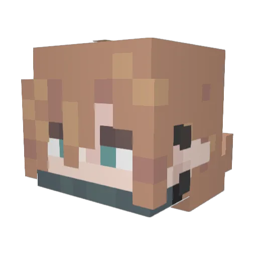 Magatari Minecraft avatar head, 3D render