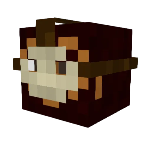 Magatsu Minecraft avatar head, 3D render